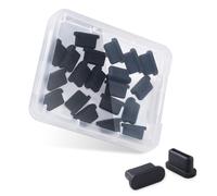 Cable Matters paquete de 20 tapas para puertos USB C en negro de (tapa antipolvo USB C, tapa para puertos USB C, cubierta antipolvo USB C, tapón protector de puerto USB-C)