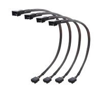 Cable Matters Paquete de 4 cables de extensión de ventilador PWM de 4 pines, 30cm (cable de extensión de ventilador de PC, cable de extensión de ventilador PWM, cable de extensión PWM)