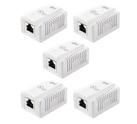 Cable Matters Paquete de 5, caja de montaje en superficie RJ45 blindada Cat 6a de 1 puerto
