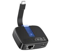 Cable Matters portátil Adaptador USB C 2,5 Gigabit Ethernet con carga de 100 W (Adaptador Ethernet de 2,5g USB C) - Compatible con el puerto Thunderbolt 4, para MacBook Pro, iPad Pro, XPS, Surface Pro