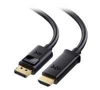 Cable Matters Unidireccional Cable Adaptador DisplayPort a HDMI (Cable Adaptador Display Port a HDMI, Cable DP a HDMI) para 1080p@60Hz en Negro - 2 Metros