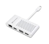Cable Matters USB-C adaptador multipuerto con 4K HDMI o VGA video, USB 3.0 y Gigabit Ethernet (compatible con Thunderbolt 3 puertos)