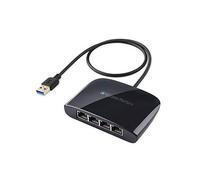 Cable Matters USB Switch Ethernet 1000 Mbps 4 Puertos (Adaptador USB a Ethernet Gigabit, RJ45 Ethernet Splitter, 4-Puerto Red Divisor USB 3.1)