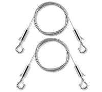 Cable Metálico Marco De Espejo Alambre Colgante Ajustable 1/2 Pieza, Cuerda Acero Inoxidable Resistente For Luces Y Cuadros(2Pcs)