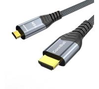Cable Micro HDMI a HDMI 2m, HDMI 2.2, 96Gbps Ultra-Alta-Velocidad, 8K 16K | 16K@60Hz, 8K@60/120/144Hz, 4K@240Hz HDR, eARC, compatible con Samsung G8/G9, Raspberry Pi 5/4, GoPro Hero, Cámara, Cam Link