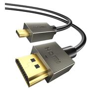 Cable micro HDMI a HDMI 8K, 2M adaptador micro HDMI a HDMI [8K a 60Hz, 4K a 240Hz] 6K 5K, 48Gbps, HDR, compatible con Samsung G8/G9, cámara, Raspberry Pi 5/4, GoPro Hero, Cam Link