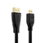 Cable Micro HDMI Type D 3m Compatible con Kodak PixPro AZ252 AZ401 AZ421 AZ527 AZ651 AZ651 Astro Zoom AZ652 AZ901 Orbit360 4K S-1 SP1 HD SP360 4K Cable 1.4 Conexión HDMI