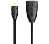 Cable Alargador Micro HDMI 4K Vention ABBBF/ Micro HDMI Macho - HDMI Hembra/ 1m/ Negro