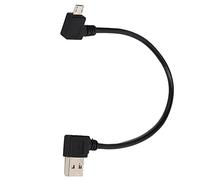 Cable Micro USB, Cable Adaptador de Conexión en ángulo Recto de USB-A a Micro USB de 24 Cm, Cable Corto de Datos de Carga Rápida Micro USB