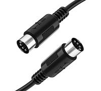 Cable MIDI 5 Pines DIN Macho a Macho para Controlador MIDI 5M, Cable Midi Compatible con Sintetizador Teclado Piano Secuenciador Batería Electrónica Procesador Efectos Muestreador Pedal Multiefecto
