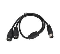 Cable Midi Adaptador Y Divisor DIN de 5 Pines, Midi de 5 Pines Macho a 2 DIN de 5 Pines Hembra, Cable de Audio de Extensión, 1,6 Pies