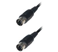 Cable Midi de alta calidad, 5 m, de 5 pines, DIN, color negro