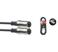 Cable MIDI de metal Stagg SMD10 SMD10 S-Series - 10M, Negro