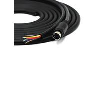 Cable Mini-6P, PS/2 macho MD6 a extremo de cable desnudo, cable adaptador de conector blindado de conexión completa de 6 núcleos para teclado PS/2, PLC, escáner de código de barras, equipo de