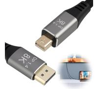 Cable Mini DisplayPort a DisplayPort 1.4 de 1 Metro, Soporte 8K @ 60Hz y 4K @ 144Hz,Cable Bidireccional de Alta Velocidad, Trenzado de Nylon, Compatible con Thunderbolt 1/2, MacBook, Portátil, Monitor