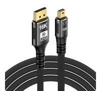 Cable Mini DisplayPort a DisplayPort 2.1, transmisión bidireccional 16K @60Hz, 8K @120Hz, 4K @240Hz G-Sync FreeSync Thunderbolt 2 para MacBook