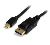 StarTech.com Cable de 2m Mini DisplayPort a DisplayPort 1.2 - Cable Adaptador Mini DisplayPort a DisplayPort 4K x 2K UHD - Cable para Monitor Mini DP a DP