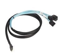 Cable Mini SAS a 4 SATA, Cable de Conexión SFF-8654 de 7 Pines a SATA, Conexión Frontal SFF-8654 a SATA Compatible con el Disco Duro del Controlador Raid (1 m/3,3 pies)