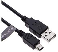 Cable Mini USB Cámara Compatible con Digital IXUS 90 IS, IXUS 900 Ti, IXUS 95 IS, IXUS 950 IS, IXUS 960 IS, IXUS 970 IS, IXUS 980 IS, IXUS 990 IS, IXUS I, IXUS i5, IXUS i7, IXUS II, IXUS IIs 0,8m