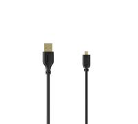 Hama Cable mini USB Flexi-Slim, conector mini B8, USB 2.0, 480 Mbit/s, 0,75 m