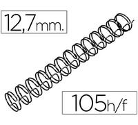 Cable Modelo Espiral Gbc Negro 3:1 12.7 mm N.8 c/ Capacidad para 105 Hojas