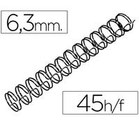 Cable Modelo Espiral Gbc Negro 3:1 6.3 mm N.4 c/ Capacidad para 45 Hojas