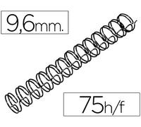 Cable Modelo Espiral Gbc Negro 3:1 9.5 mm N.6 c/ Capacidad para 75 Hojas