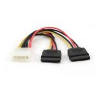 Cable de Alimentación SATA NanoCable - 5.25" (Molex 4Pinos) M - 2x SATA F 20 CM OEM