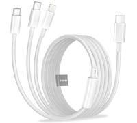 Cable Multiple Cargador 1.2M, CabLe USB C Carga Rapida PD 100W Trenzado 3 en 1 CabLe iPhone con cable Lightning/Micro USB/Ttipo C Carga Rápida para iPhone 17 16 15 14 13 12, Android,Huawei,Samsung