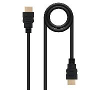 Cable HDMI Nanocable 10.15.1700 V1.4 1m Macho-Macho Oro Alta Velocidad 3D ARC Negro