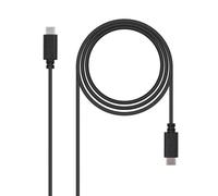 Cable nanocable usb 2.0 3a - tipo usb - c - m - usb - c - m - negro - 1.0m