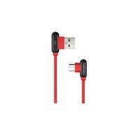 CABLE NATEC USB-C MACHO A USB-A 2.0 MACHO 1M CONECTORES EN ANGULO ROJO EN CAJA