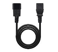 Nanocable Cable de alimentación 10.22.0202 - C13 (H) - C14 (M), 100% cobre AWG18, 1,5 m, negro