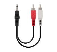 Cable audio 1xjack 3.5 to 2xrca 3m nanocable macho - macho