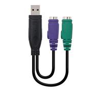 Cable Adaptador USB A Macho - 2x PS/2 - Nanocable