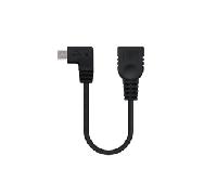 Cable MicroUSB OTG B/M-A/H Acodado 15cm Negro