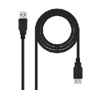 CABLE NC USB 2.0 M-H 3M NEGRO 10.01.0204-BK