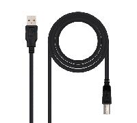 Nanocable Cable USB 2.0 impresora A macho - B macho 3 m Negro