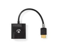 Cable Nedis HDMI™ | HDMI™ macho | VGA hembra / 3,5 mm hembra | 1080p | Dorado | 0,20 m | Recto | PVC | Antracita | Embalaje con mirilla y europerforación