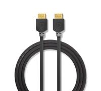 Cable Nedis High Speed HDMI™ con Ethernet | conector HDMI™ | 4K@60Hz | 18 Gbps | 7,50 m | redondo | PVC | antracita | embalaje con ventana de visualización