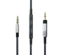 Cable NewFantasia compatible con Sennheiser HD598, HD598 SE, HD518, HD598 Cs, HD598 SR, HD599, HD569, HD579 auriculares, volumen remoto y micrófono compatible con iPhone, iPod, iPad, dispositivos Apple de 4,3 pies