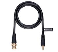 Cable Сoaxial RG59 Cable de 1m BNC Macho a RCA Enchufe Macho y Conector Chapado en Oro Acoplador 75 Ohm Phono Plug Connector Cord Conductores de Cobre Puro para Sistemas de Seguridad de TV
