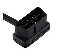 Cable OBD2 del coche 16 pines Hombre a mujer Cable plano de extensión OBD2 OBD II Adaptador Cable de perfil bajo OBDII de diagnóstico automático para automóvil(100CM)
