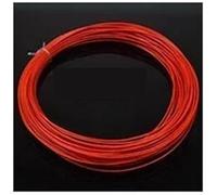 Cable OFC chapado en plata de 2/5/10 m PTFE | 30-17 AWG FEP aislamiento HiFi auriculares señal cable de cobre (rojo, 10 metros, 22 AWG Sq0.35 mm)