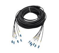 Cable óptico blindado de TPU, LC UPC, SC UPC, cordón de parche suave, monomodo, 2/4/6/8 núcleos, con cubierta protectora, 60 m, 80 m, 100 m, 120 m (2 núcleos 2LC-2LC 100 m)