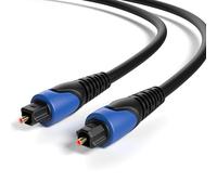 Cable Óptico Digital Toslink de 5m con Contactos Dorados, Compatible con Barra de Sonido, Home Cinema, Sistema HiFi, PS4. Ideal para Entretenimiento y Cine en Casa