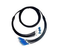 Cable óptico exterior blindado de TPU, latiguillo, monomodo, 12 núcleos, LC-LC, SC, FC, con cubierta protectora, resistente y flexible, 300 metros(LC-SC)