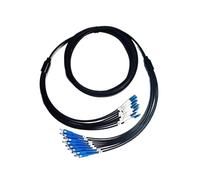 Cable óptico exterior blindado de TPU, latiguillo, monomodo, 12 núcleos, LC-LC, SC, ST con cubierta protectora, resistente y flexible, 250 metros(LC-SC)