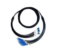Cable óptico exterior blindado de TPU, latiguillo, monomodo, 12 núcleos, LC-LC SC, ST, con cubierta protectora, resistente y flexible, 150 metros(LC-SC)