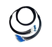 Cable óptico exterior blindado de TPU, latiguillo, monomodo, 12 núcleos, LC-LC SC, ST, con cubierta protectora, resistente y flexible, 200 metros(LC-SC)